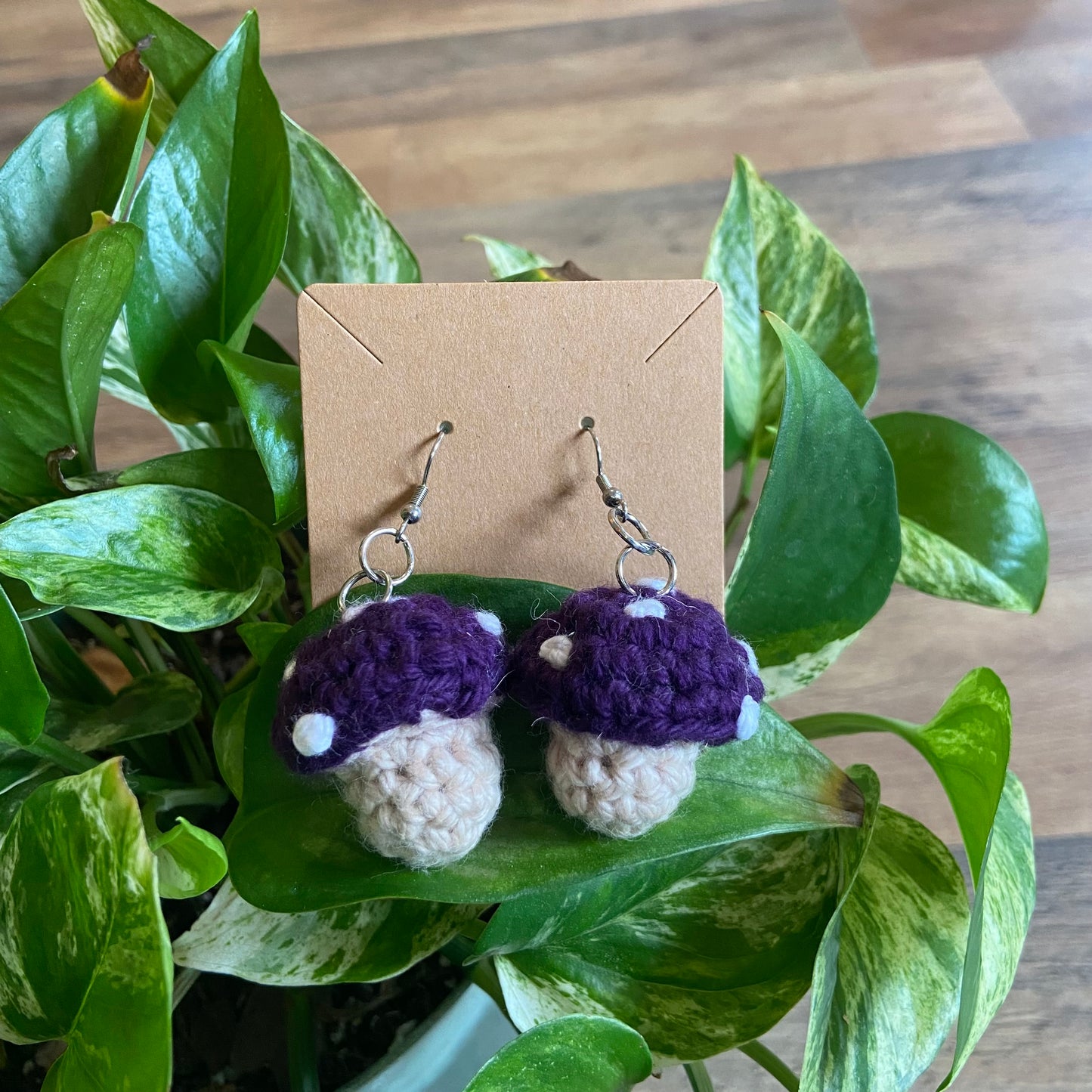 CROCHET MUSHROOM EARRINGS