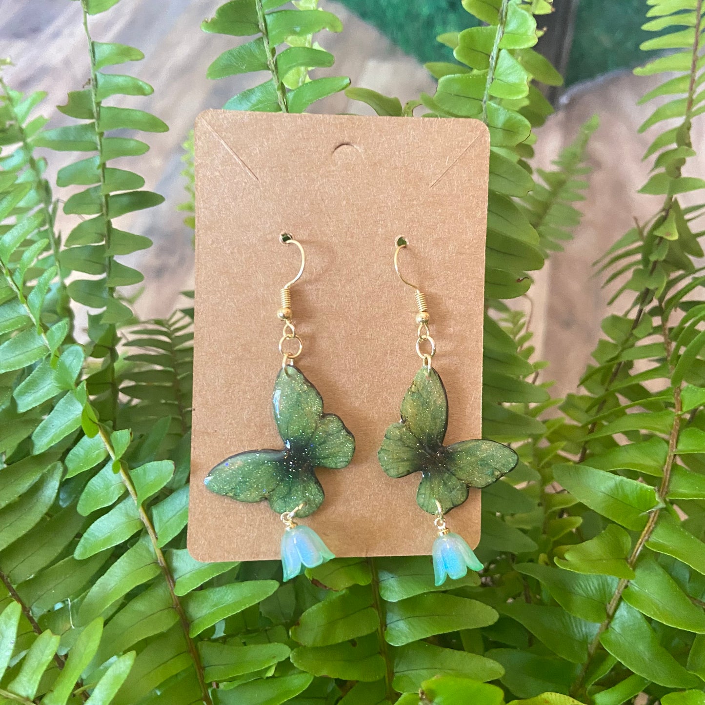 Butterfly Flower Dangling Earrings