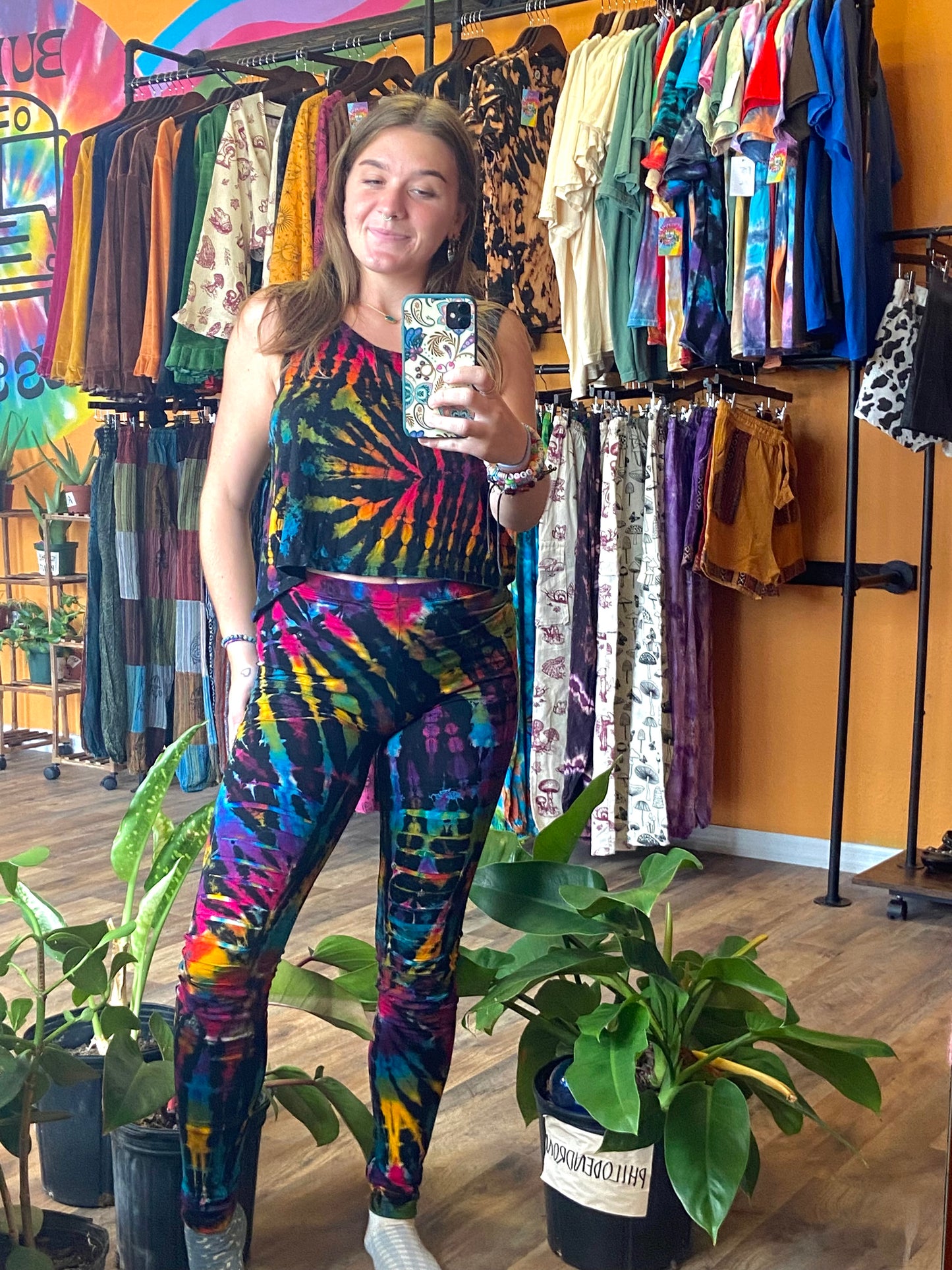 ALTERNATIVE DIVA TIE DYE RIPPED LEGGINGS