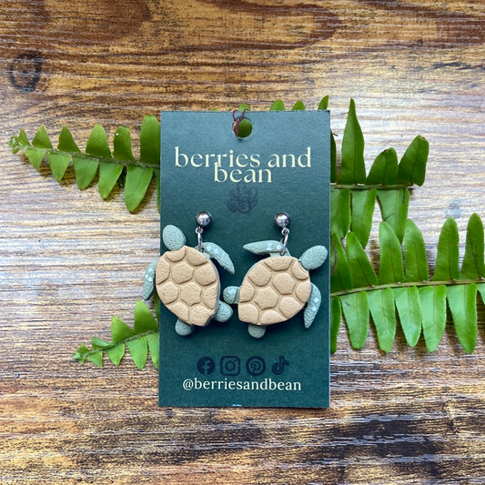 Clay Sea Turtle Earrings