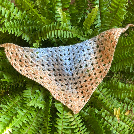 Blue Gradient Crochet Bandanna