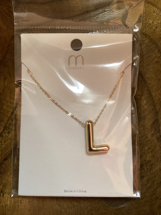 Gold Letter L Necklace