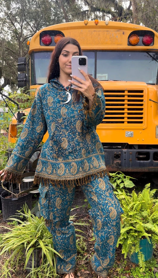 PRECIOUS PAISLEY WOOL PANTS
