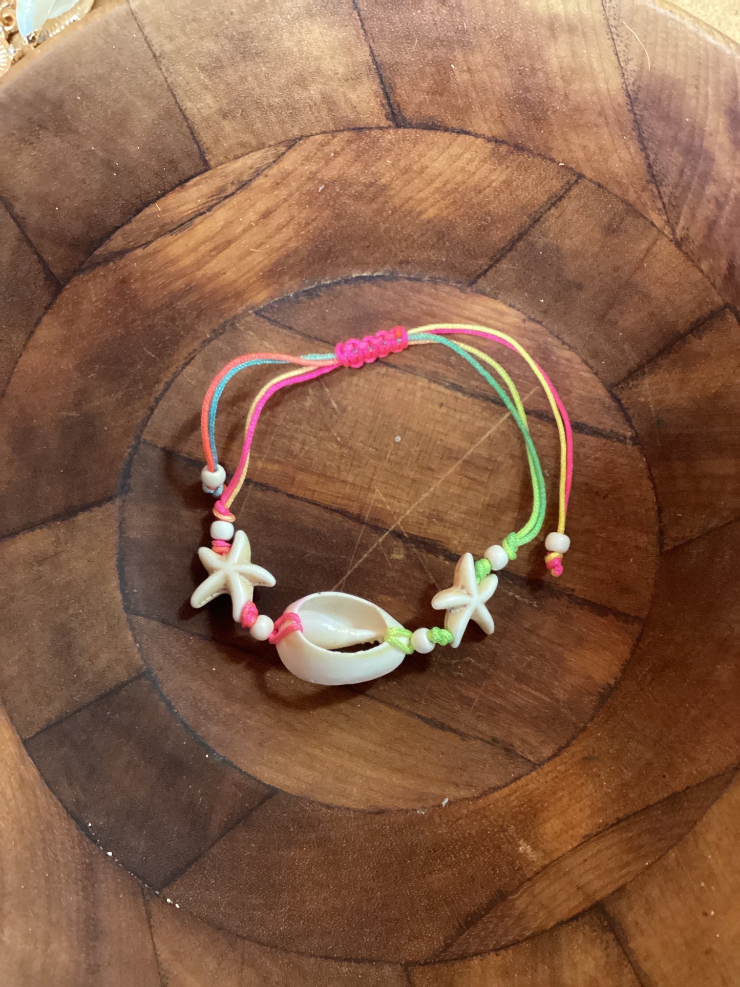 Pink Rainbow Shell Bracelet