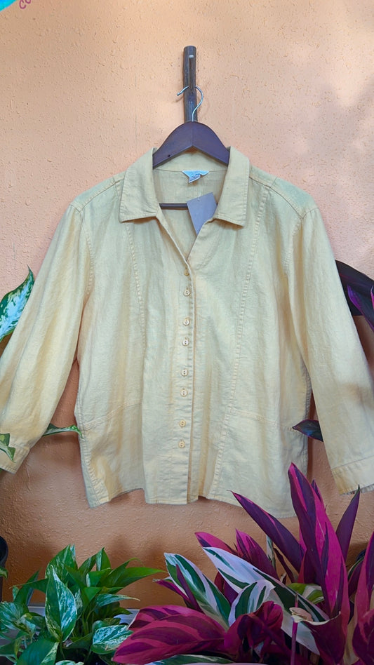 Yellow Button Down Size XL