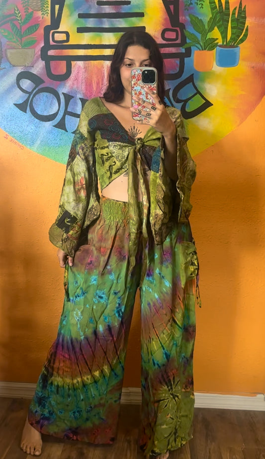 HANDMADE TIE DYE LOUNGER PANTS