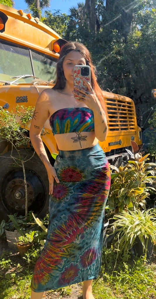 TIE DYE PENCIL SKIRT