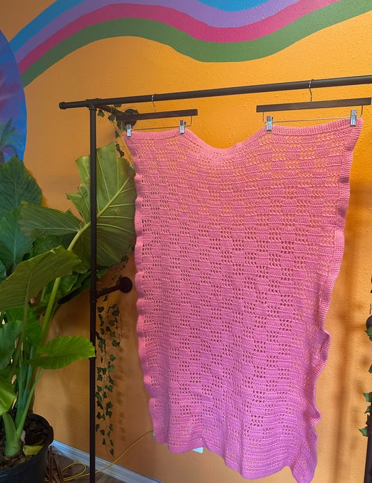 PINK CROCHET BLANKET