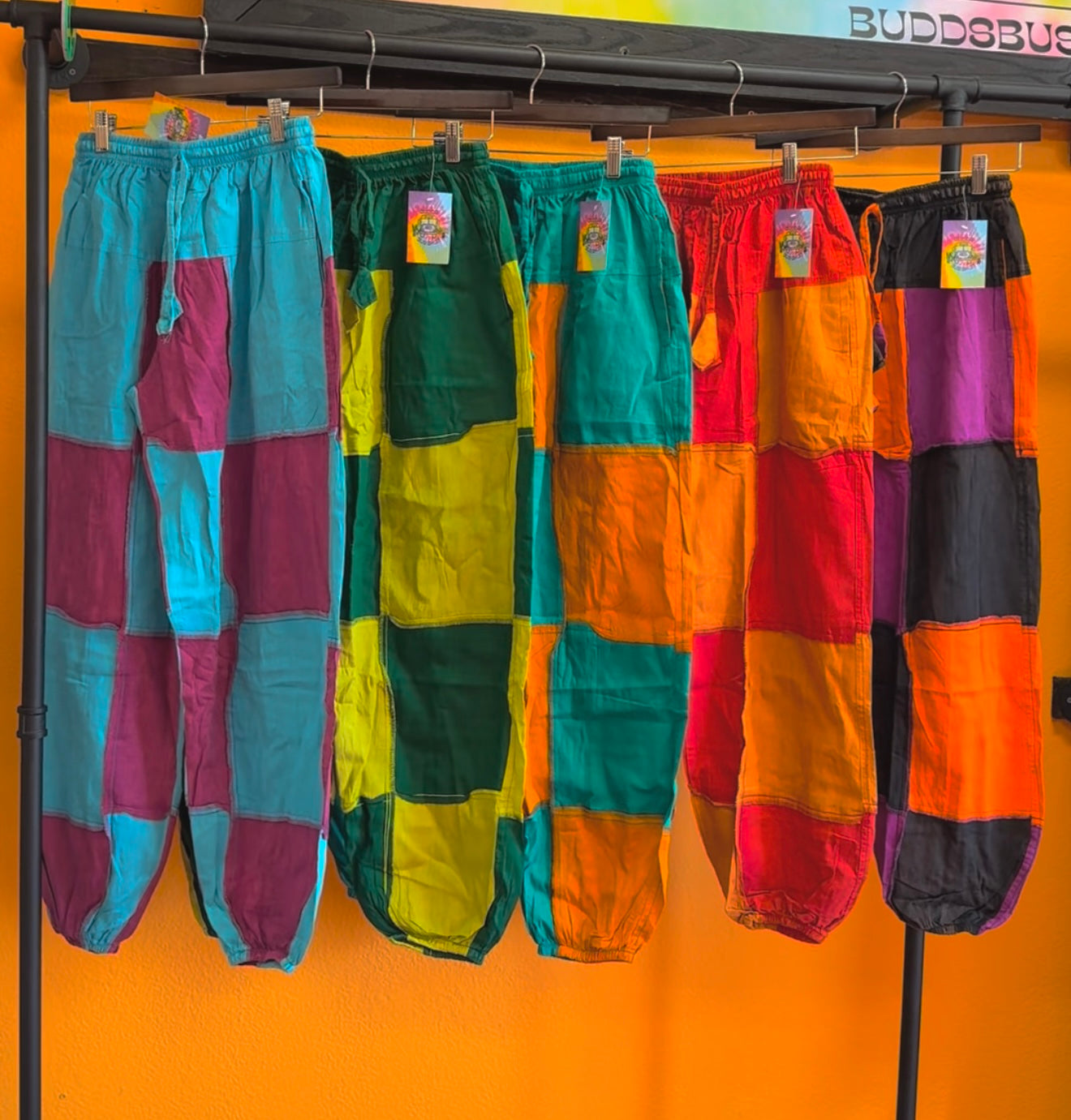 Solid Color Patchwork Joggers