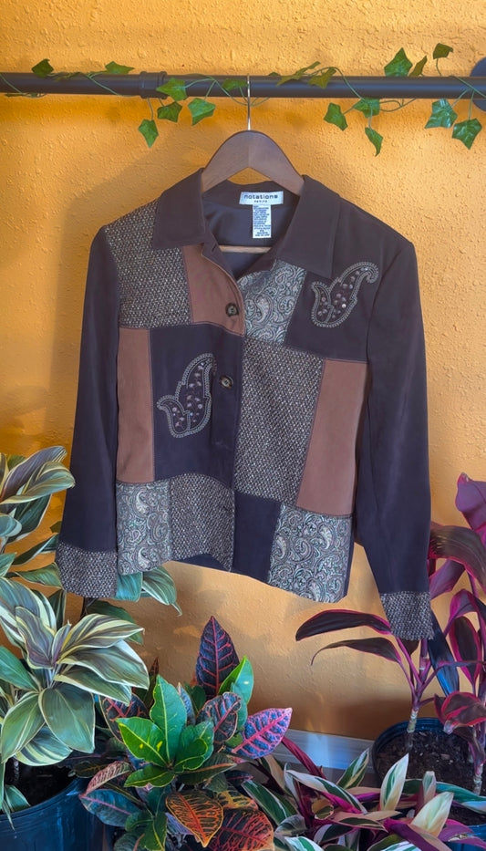 (S) Paisley Patchwork Over Jacket