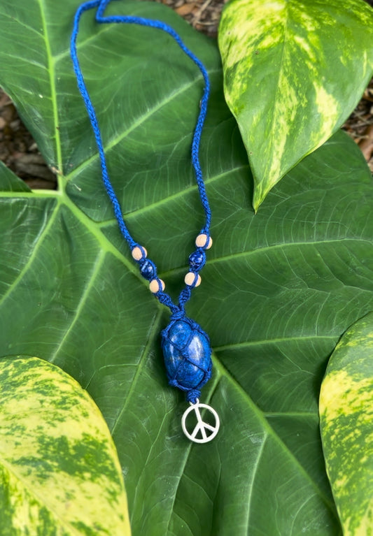 Lapis Lazuli Macrame Necklace