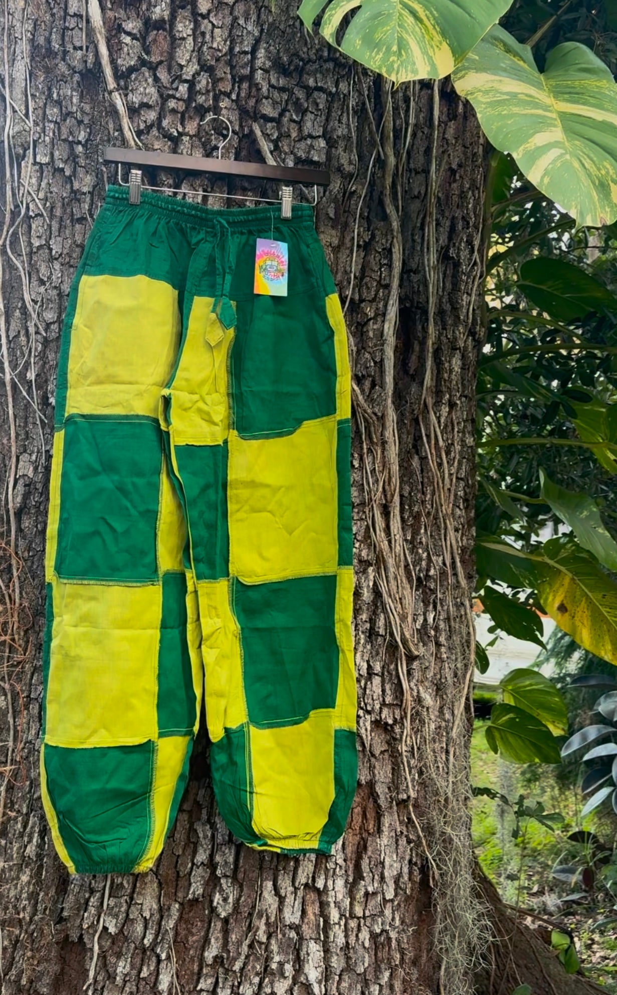 Solid Color Patchwork Joggers