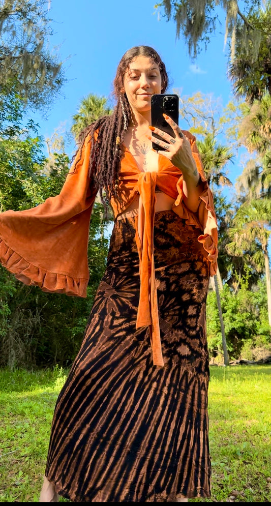 Tiger Stripe Tie Dye Skirt