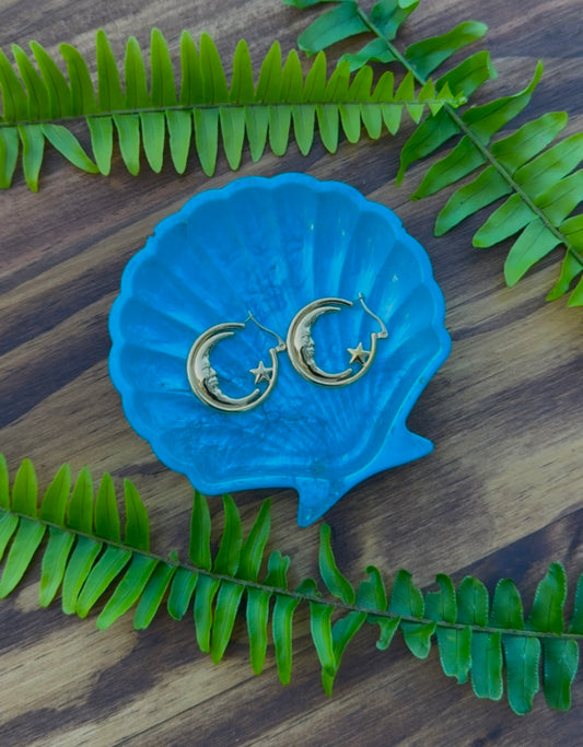 Moon and star Earrings