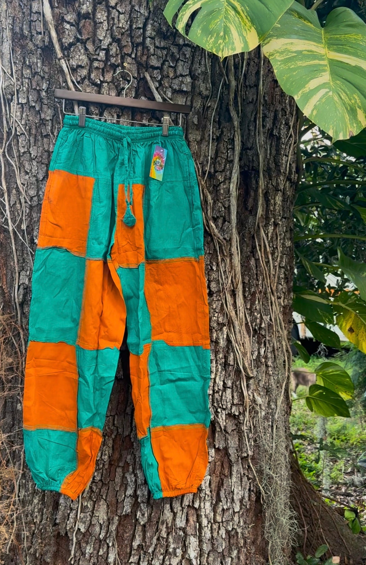 Solid Color Patchwork Joggers