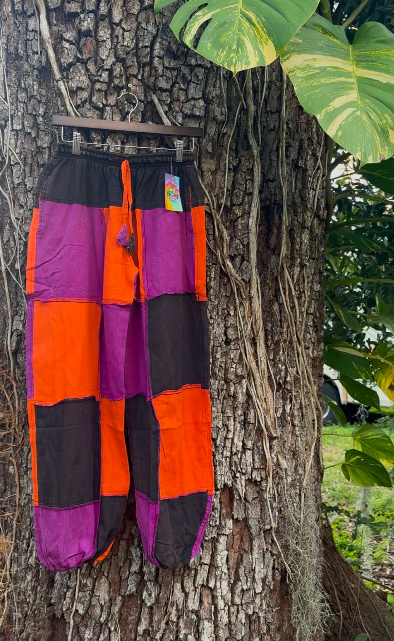 Solid Color Patchwork Joggers