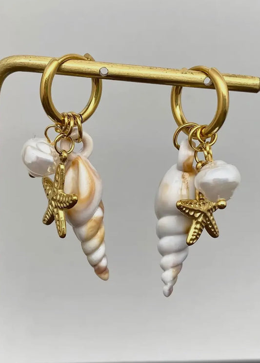 Seashell jewels earrings