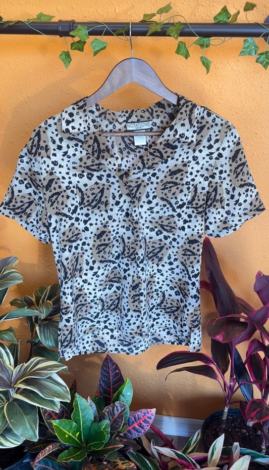 (S) Unisex Cheetah Button Up