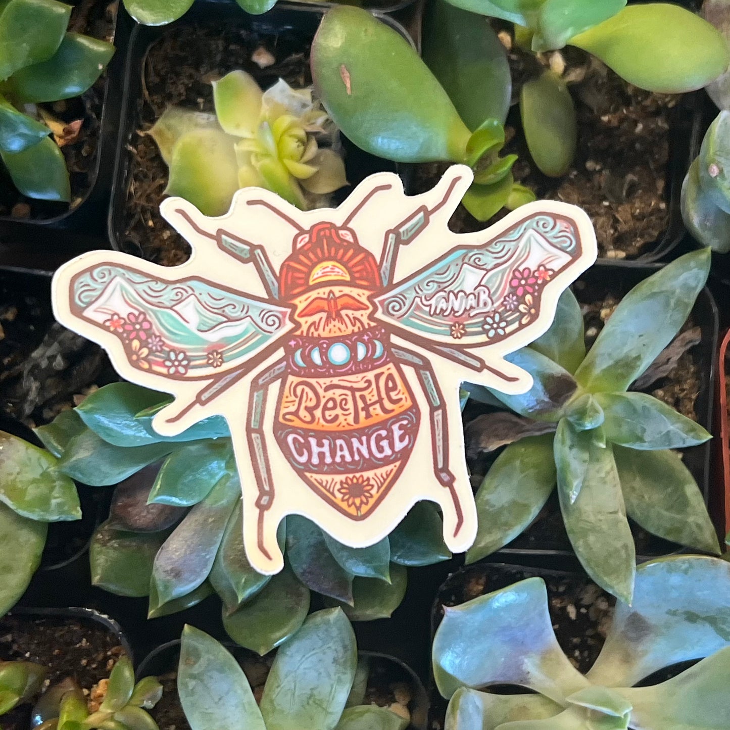 BEE THE CHANGE STICKER