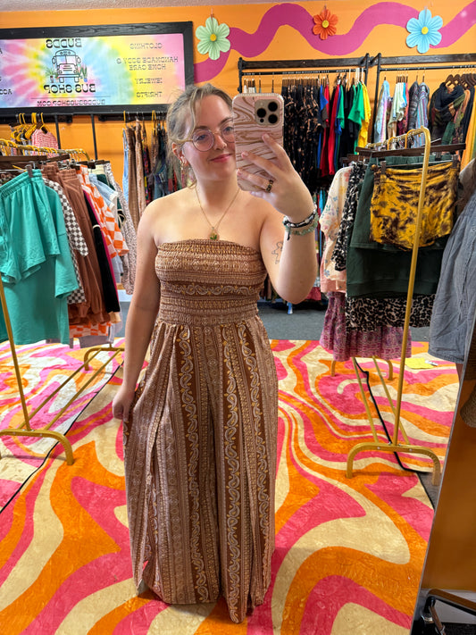 Paisley Brown Jumpsuit