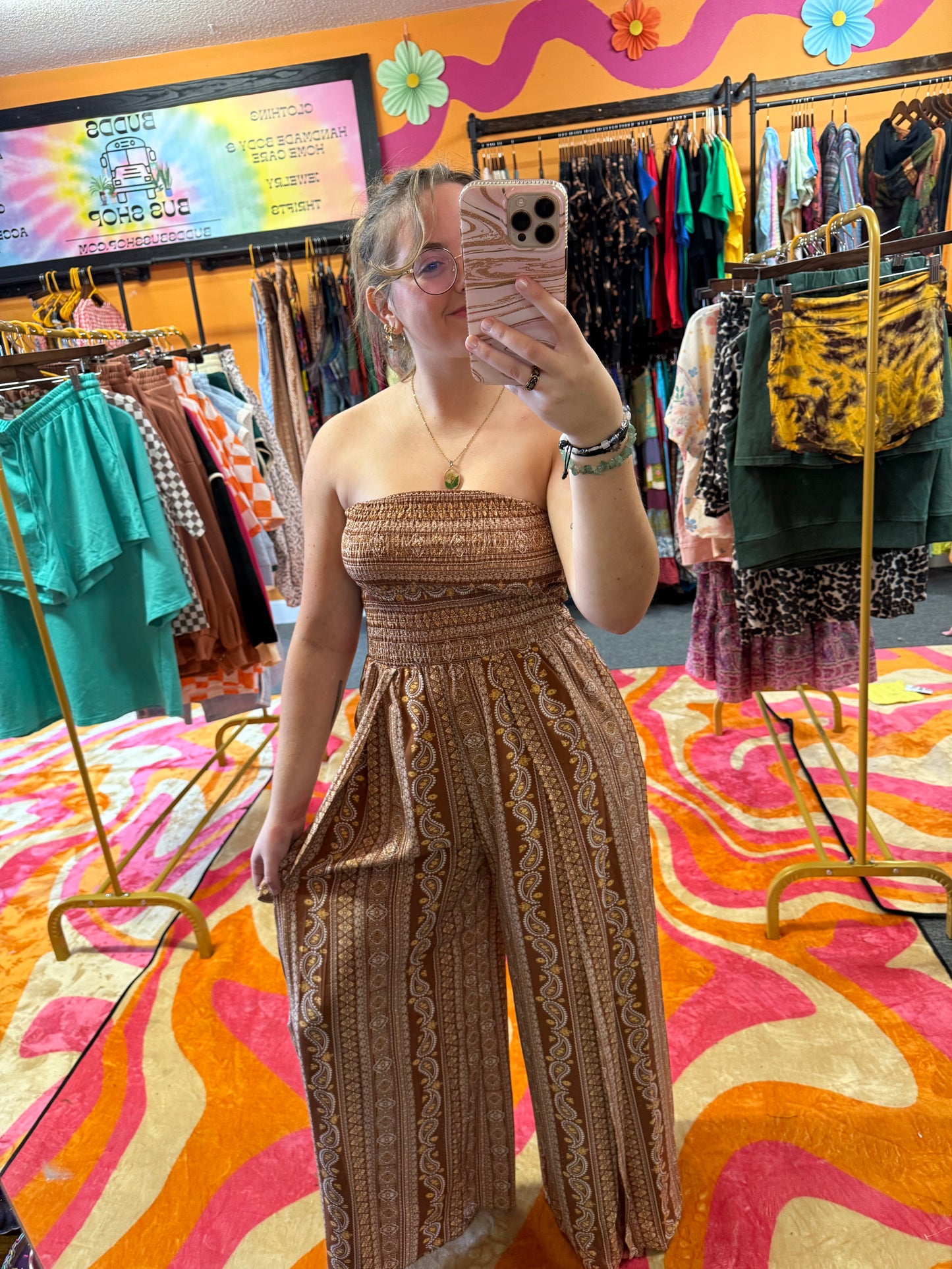 Paisley Brown Jumpsuit