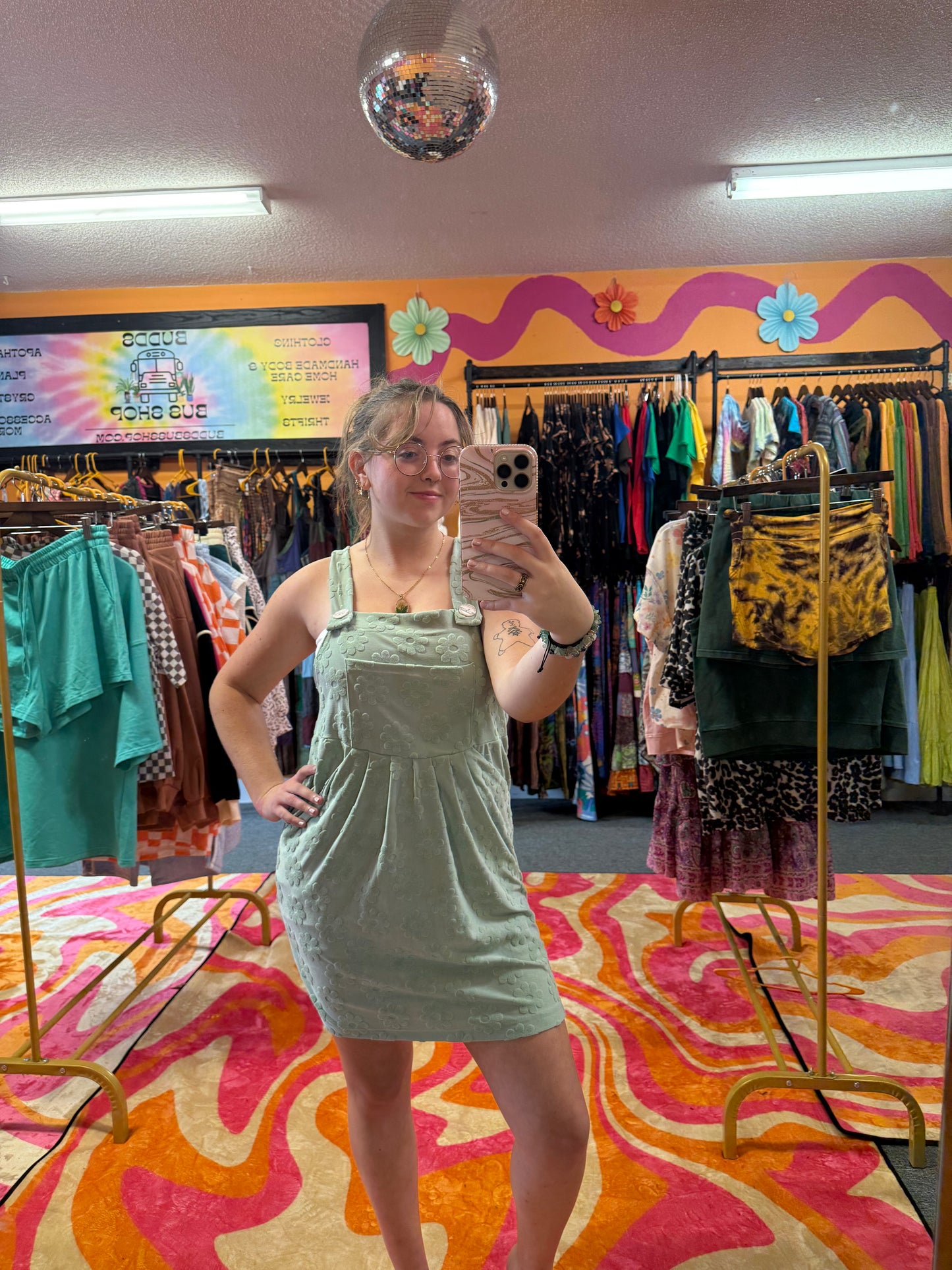 Flower Power Seafoam green dress