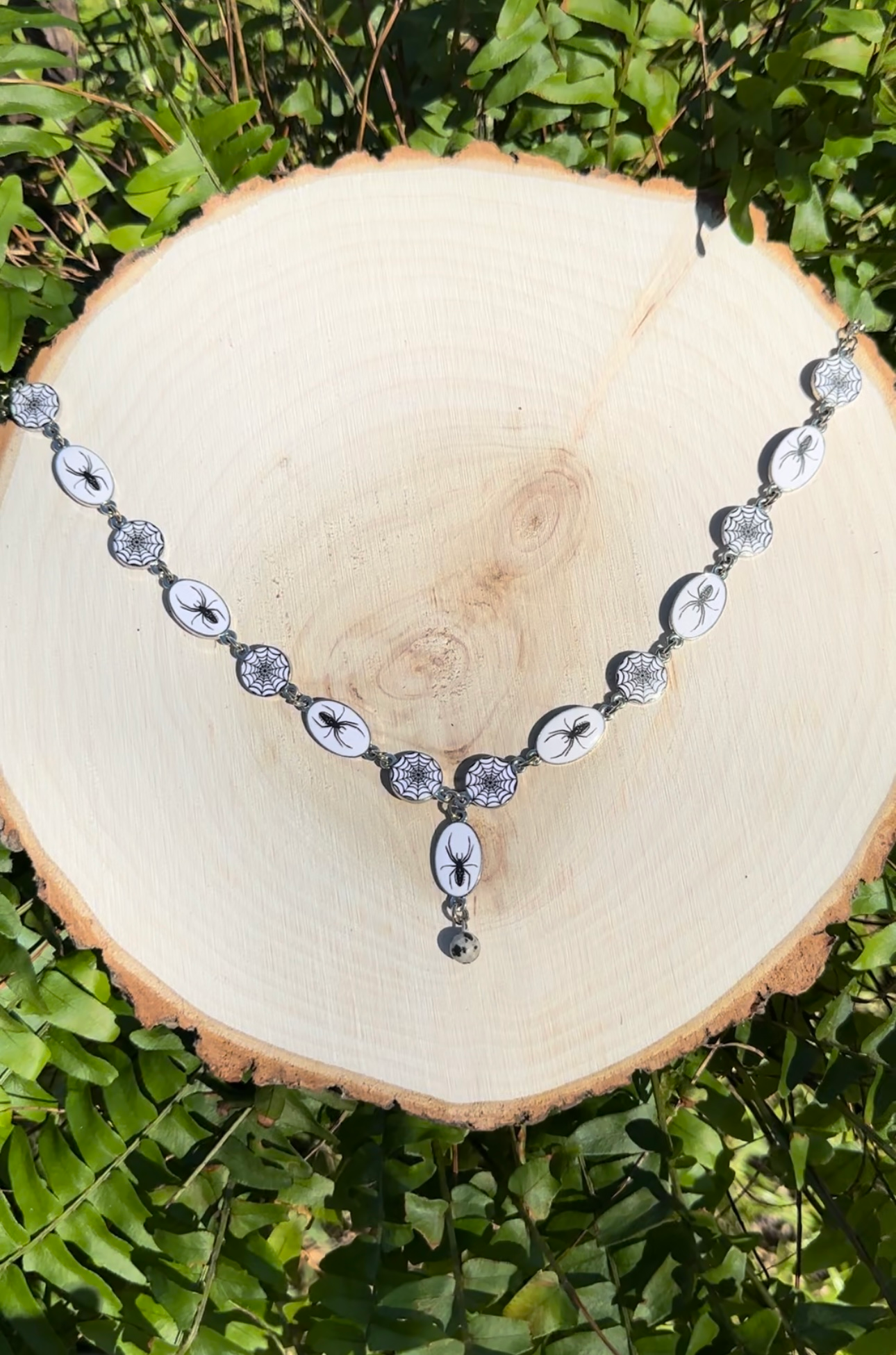 MOONSTONE SPIDER NECKLACE