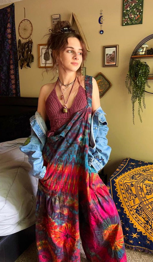 Tie Dye Overalls