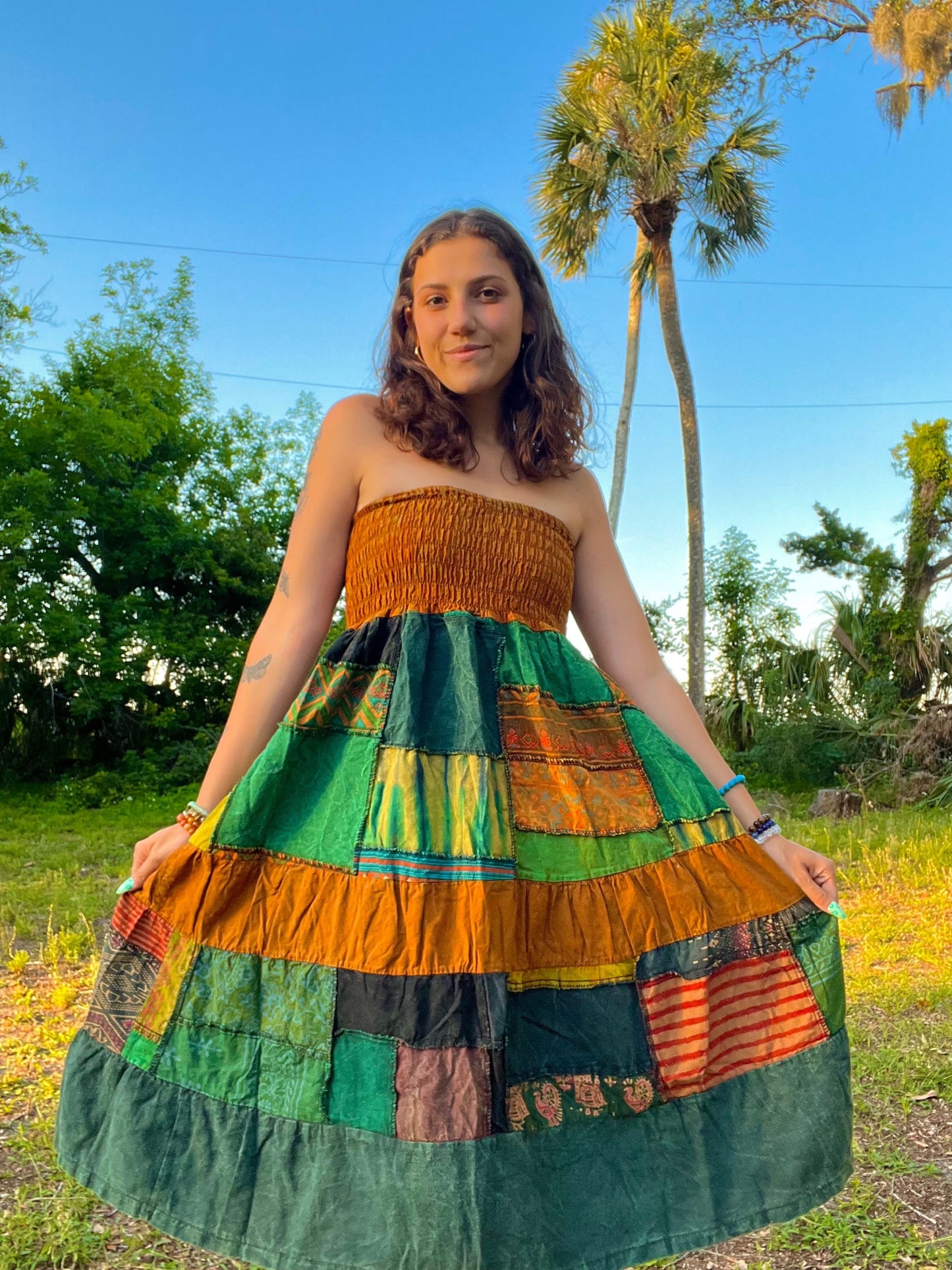 WOODLAND PATCHWORK DRESS/SKIRT