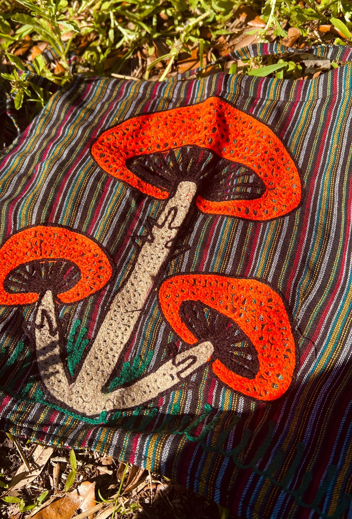 Mushroom Embroidered Crop