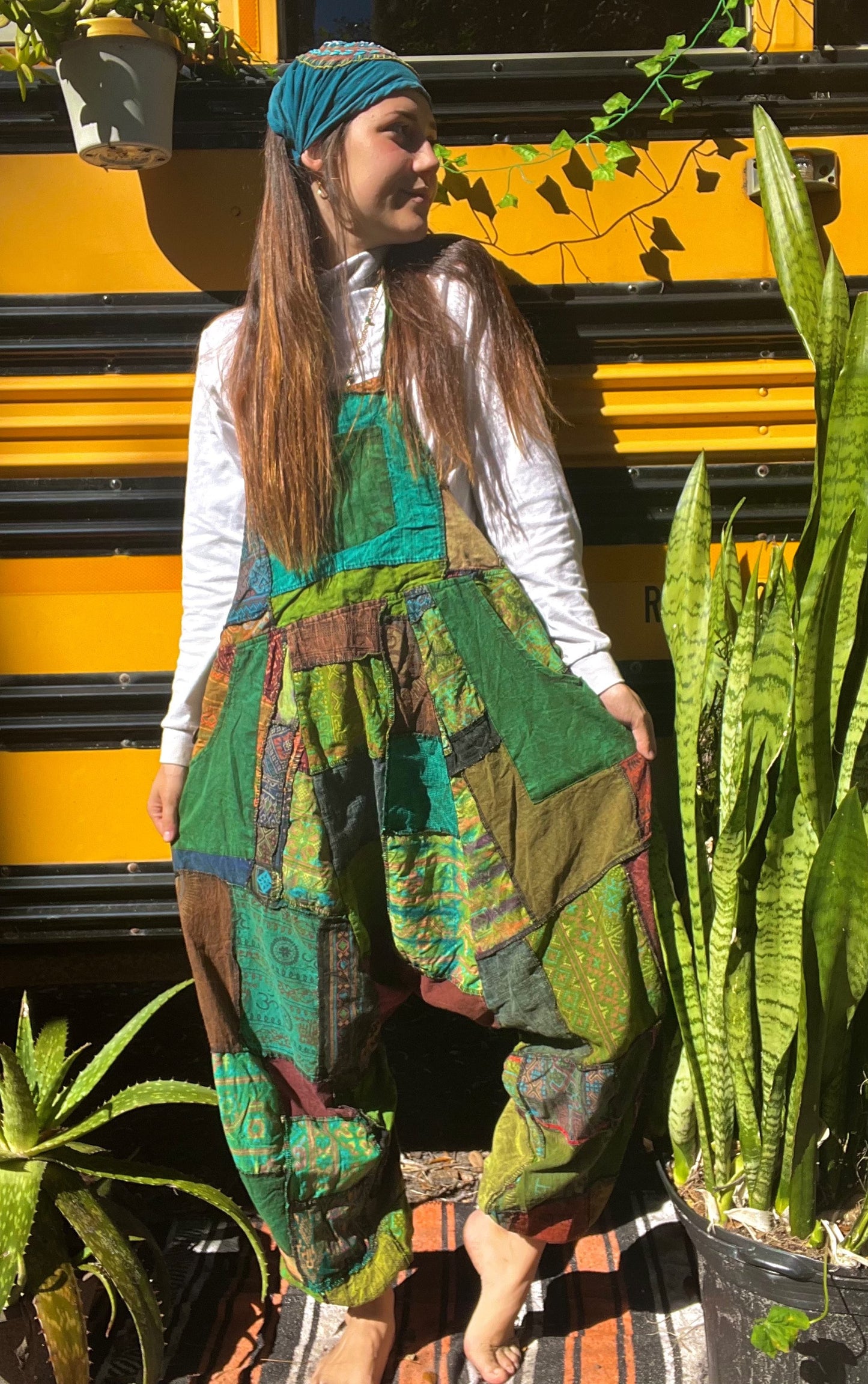 Cuffed Lana Del Rey Patchwork Overalls