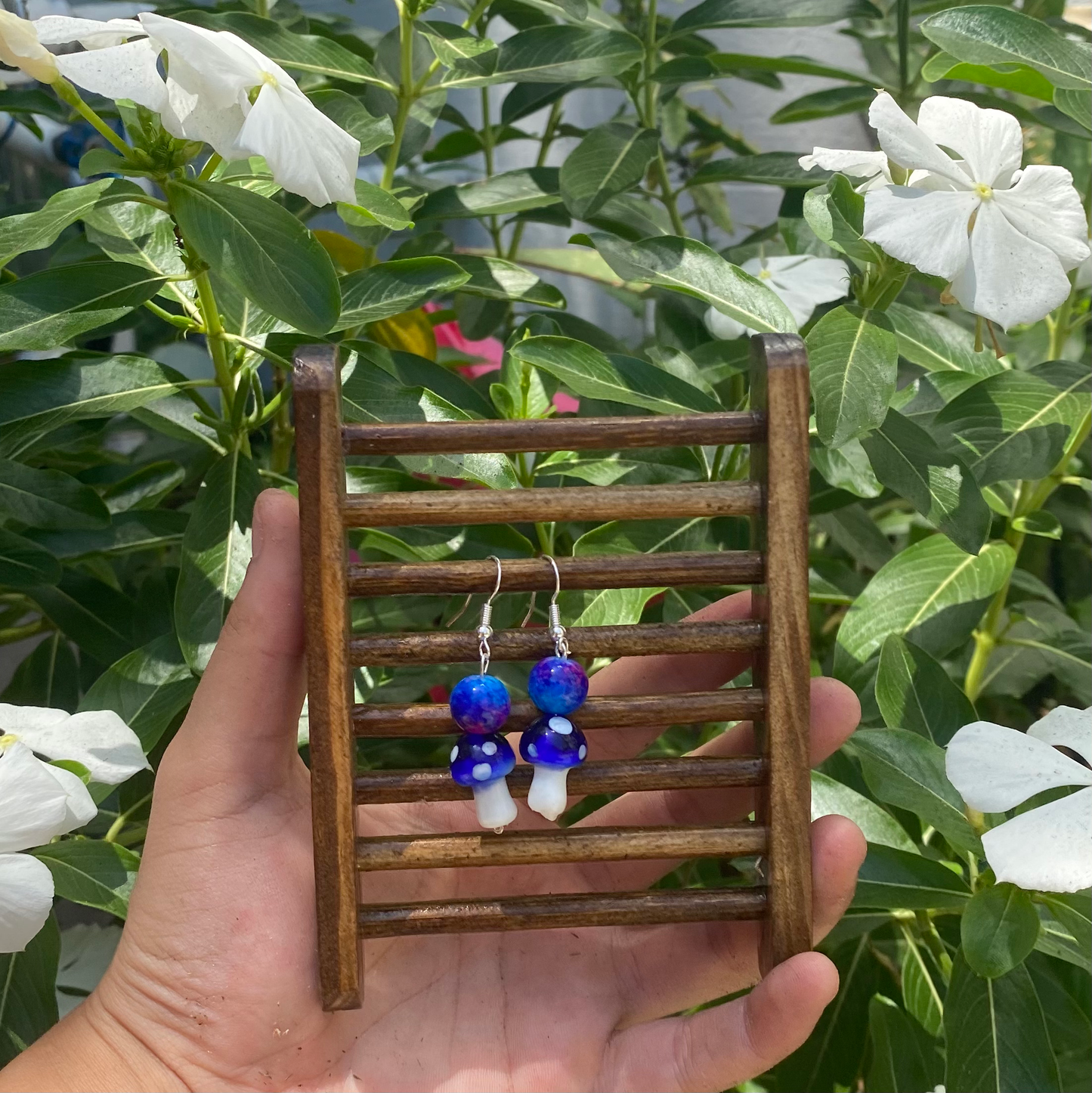 Purple Mushroom Dangles