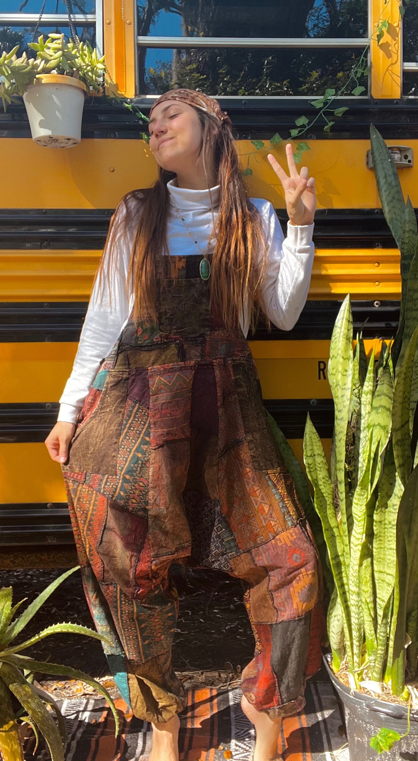 Cuffed Lana Del Rey Patchwork Overalls